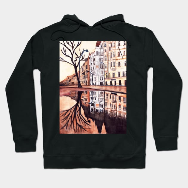 Watercolor - london view Hoodie by Karoのkyuuto